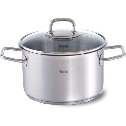Hög gryta VISEO 20 cm, silver, rostfritt stål, Fissler