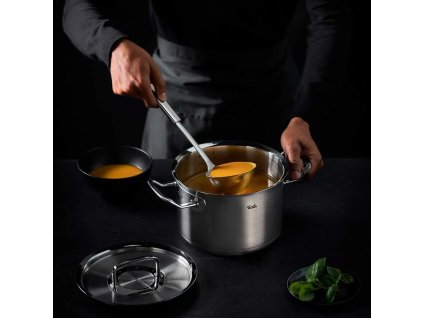 Kastrullset ORIGINAL PROFI, set i 6, silver, rostfritt stål, Fissler