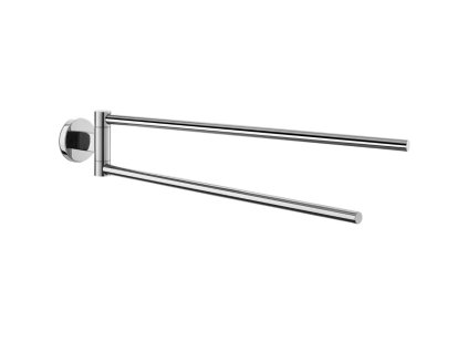 Handdukshängare SCALA 46 cm, dubbel, polerad, rostfritt stål, Zack