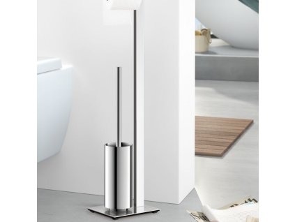 Toalettbutler LINEA 72 cm, polerad, rostfritt stål, Zack