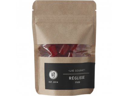 Jordgubbslakrits 110 g, Lie Gourmet