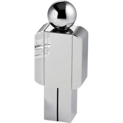 Heminredningsskulptur JONAS 15 cm, silver, glas, Philippi