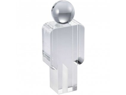 Skulptur för heminredning JAN 20 cm, klar, glas, Philippi