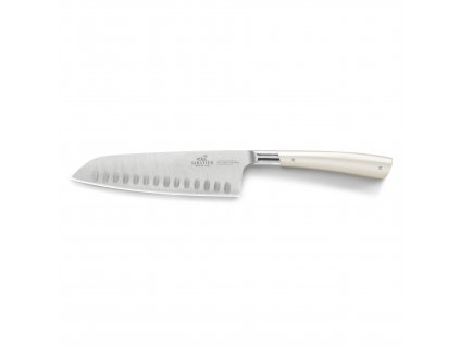 Santokukniv EDONIST 18 cm, nitar i rostfritt stål, vit, Lion Sabatier