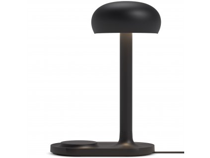 Bordslampa EMENDO 29 cm, med trådlös Qi-laddare, svart, Eva Solo