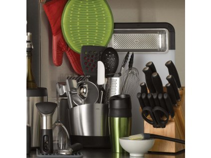 Bestickhållare GOOD GRIPS 21 cm, grå, rostfritt stål, OXO