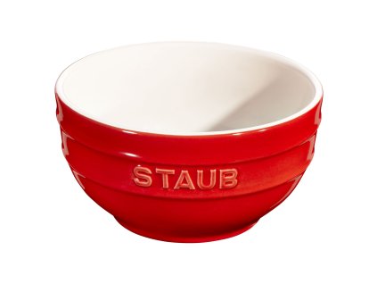 Skål 700 ml, röd, keramik, Staub
