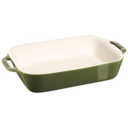 Ugnsform 20 x 15 cm, grön, keramik, Staub