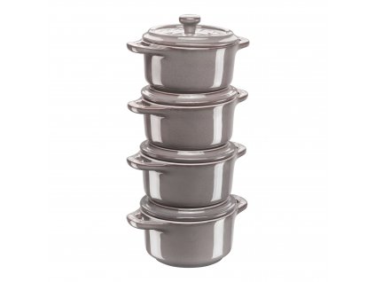 Ugnsform 10 cm, set i 4 delar, grå, keramik, Staub