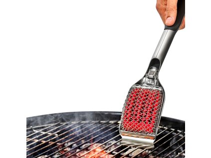 Grillborste och skrapa GOOD GRIPS 51 cm, grå, rostfritt stål, OXO