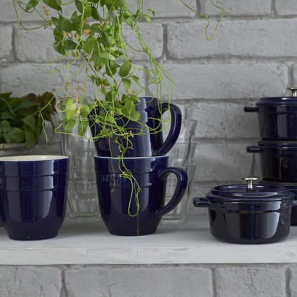 Mugg 350 ml, blå, keramik, Staub