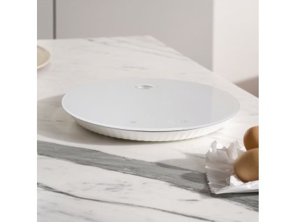 Digital matvåg PLISSÉ 27 cm, vit, plast, Alessi
