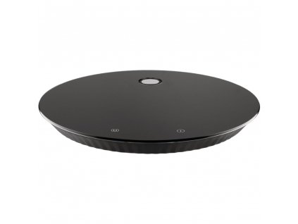 Digital matvåg PLISSÉ 27 cm, svart, plast, Alessi