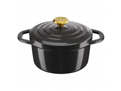 Gryta AIR E2554455 20 cm, 3,1 l, svart, aluminium, Tefal
