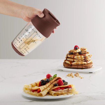Shaker för crepes och pannkakor 500 ml, brun, plast, Lékué