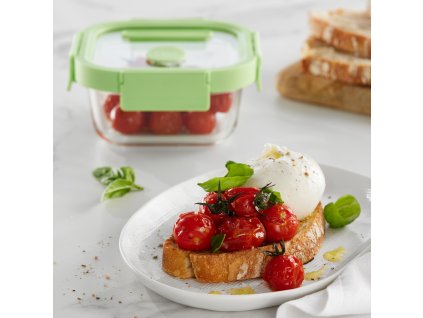 Matförvaringsbehållare 320 ml, fyrkantig, glas, Lékué