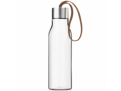 Vattenflaska 500 ml, moccafärgad rem, plast, Eva Solo
