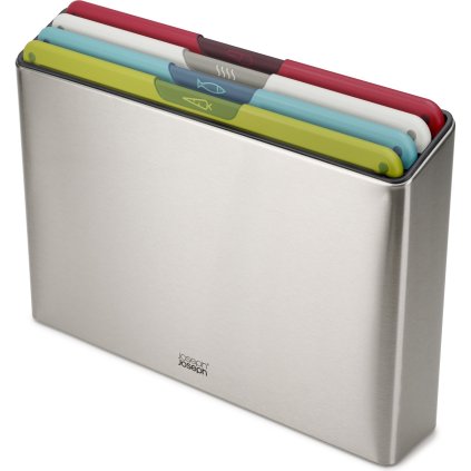 Skärbräda FOLIO ICON 60226 34 x 24 cm, set i 4 delar, plast/rostfritt stål, Joseph Joseph