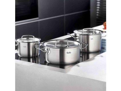 Kastruller ORIGINAL PROFI + universalpanna CERATAL COMFORT, set i 6 delar, Fissler