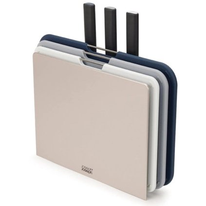 Skärbräda NEST 6 PLUS 60194, set i 3 delar + köksknivar, plast, Joseph Joseph