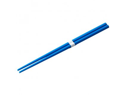 Chopsticks 22,5 cm, kunglig blå / vit, bambu, MIJ