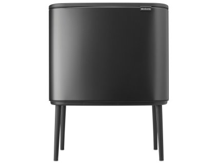 Soptunna med trycklock BO TOUCH BIN 11 + 23 l, konfidensgrå, stål, Brabantia