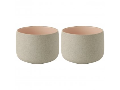 Kopp EMMA 150 ml, set i 2 delar, ros, stengods, Stelton