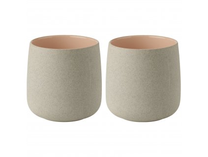 Kopp EMMA 220 ml, set i 2 delar, ros, stengods, Stelton