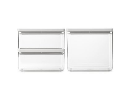Matförvaring TASTY PLUS, set i 3 delar, ljusgrå, Brabantia