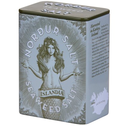 Arktiskt salt 100 g, tång, flingor, plåtburk, Nordur Salt