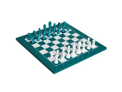 Schack THE GAMBIT 35 cm, grön, trä, Printworks