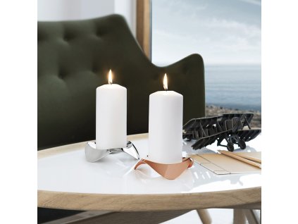 Hållare för blockljus PAPILIO UNO 12 cm, koppar, metall, Stelton