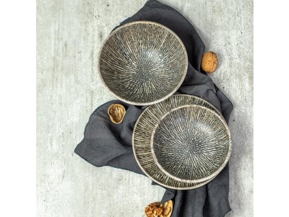 Middagstallrik KIZAMI 25,5 cm, grå, keramik, MIJ