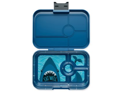 Lunchlåda TAPAS XL 4 1 l, mörkblå / haj, plast, Yumbox