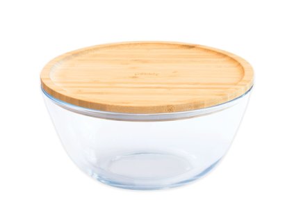 Matförvaring PKV-013 2,6 l, glas / bambu, Pebbly