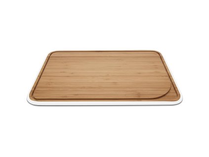 Skärbräda NBA098 35 x 25 cm, vit, bambu, Pebbly