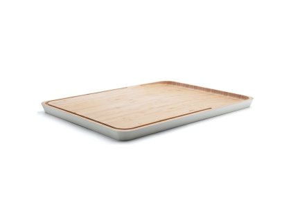Skärbräda NBA222 41 x 30 cm, vit, bambu, Pebbly
