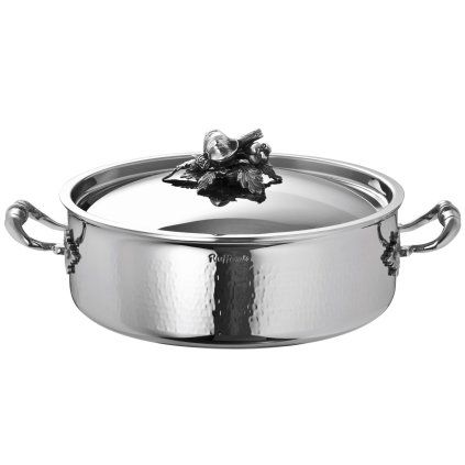 Låg gryta OPUS PRIMA 26 cm, silver, rostfritt stål, Ruffoni