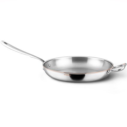 Universell stekpanna CON CUORE 30 cm, silver, koppar, Ruffoni