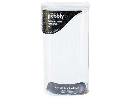 Köksförvaringsburk PKV-045 1,4 l, glas, Pebbly