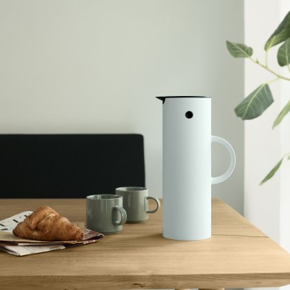 Kaffekopp 200 ml, set i 2 delar, blek grön, stengods, Stelton