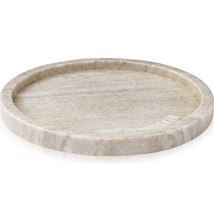Dekorativ bricka 22 cm, grå, marmor, Humdakin