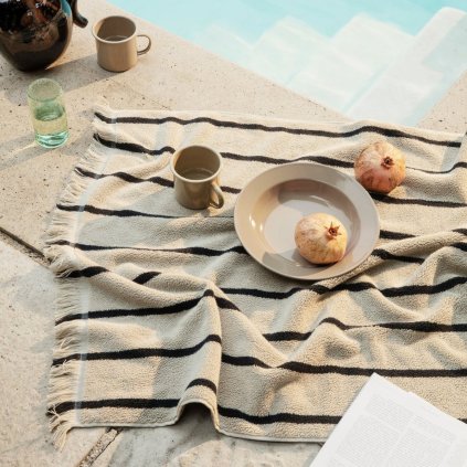 Badhandduk ALEE 70 x 140 cm, sand, bomull, firm LIVING