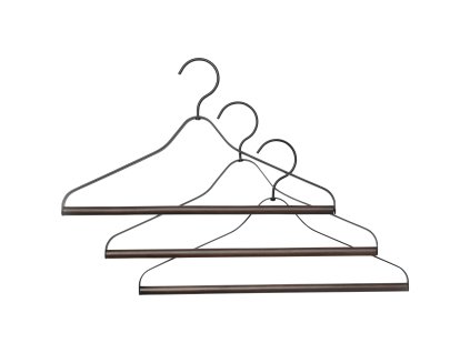 Klädhängare 41 cm, set i 3 delar, svart, järn, fast LIVING