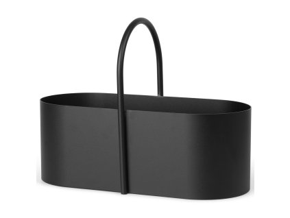 Förvaringsbehållare GRIB 35 cm, svart, järn, fast LIVING