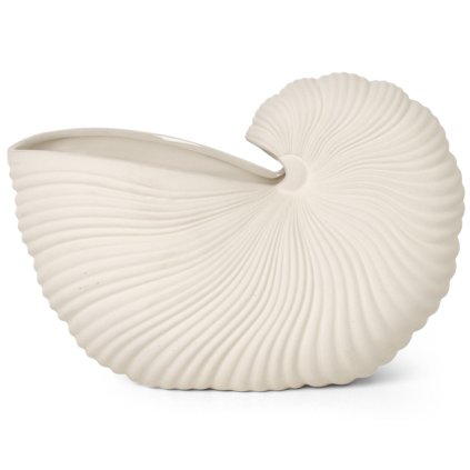 Blomkruka SHELL POT 31 cm, vit, stengods, fast LIVING