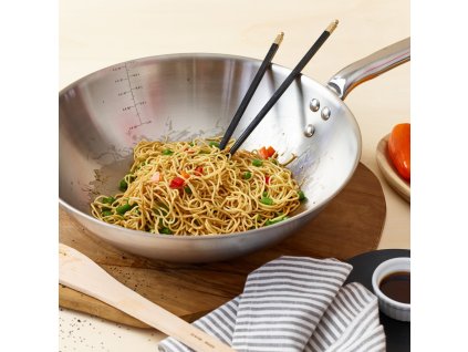 Wok ALCHIMY 28 cm, silver, rostfritt stål, de Buyer