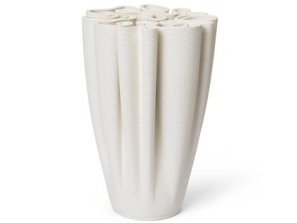 Vas DEDALI 25,5 cm, vit, stengods, fast LIVING