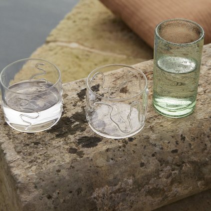 Vattenglas DOODLE 200 ml, set i 2 delar, ljust, glas1, ferm LIVING