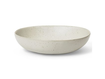 Serveringsskål FLOW 19,5 cm, vit, stengods, fast LIVING